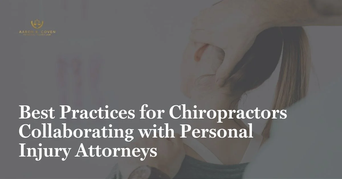 Aligning for Success: Best Practices for Chiropractors Collaborating with Personal Injury Attorneys