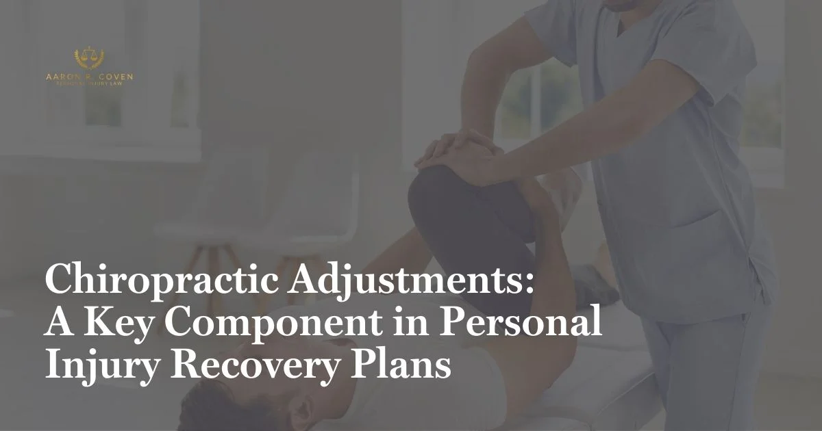 Chiropractic Adjustments: A Key Component in Personal Injury Recovery Plans