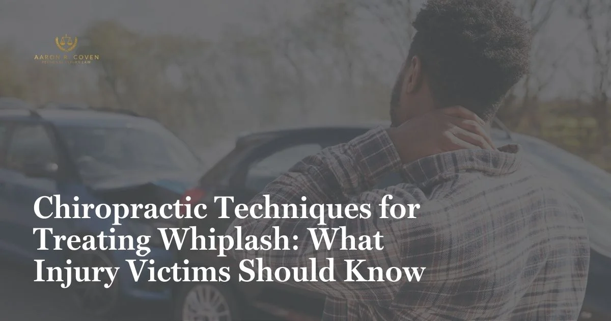 Chiropractic Techniques for Treating Whiplash: What Injury Victims Should Know