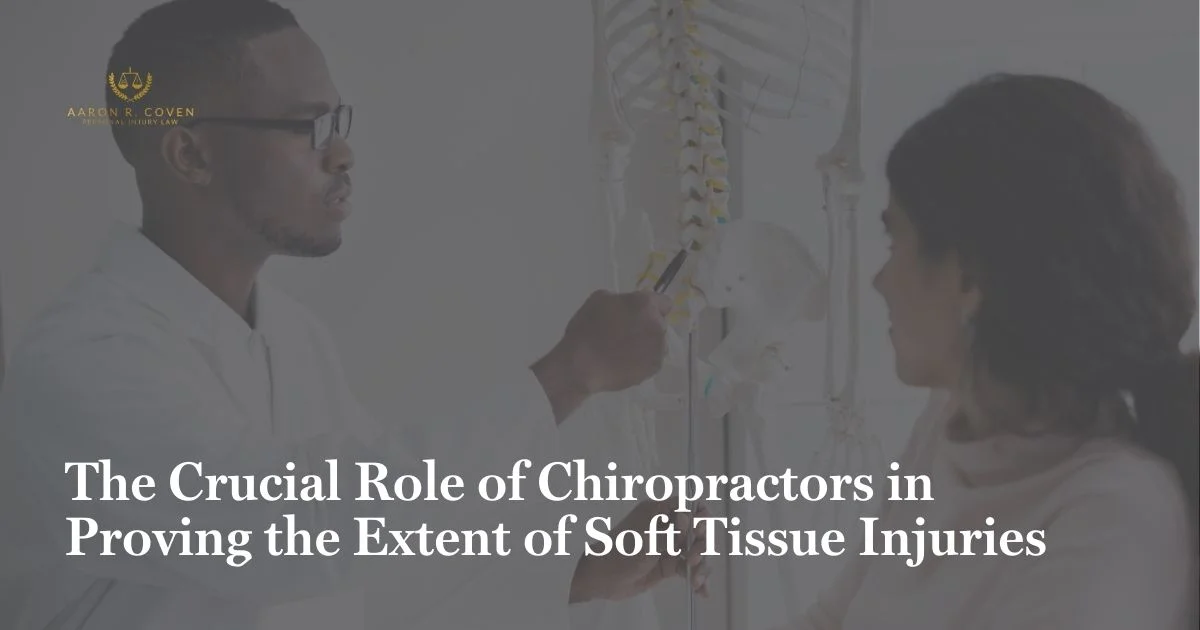 The Crucial Role of Chiropractors in Proving the Extent of Soft Tissue Injuries