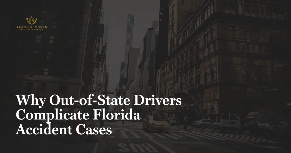 Why Out-of-State Drivers Complicate Florida Accident Cases