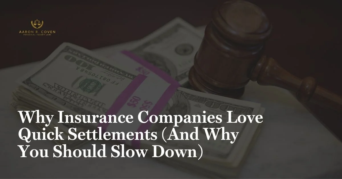 Why Insurance Companies Love Quick Settlements (And Why You Should Slow Down)