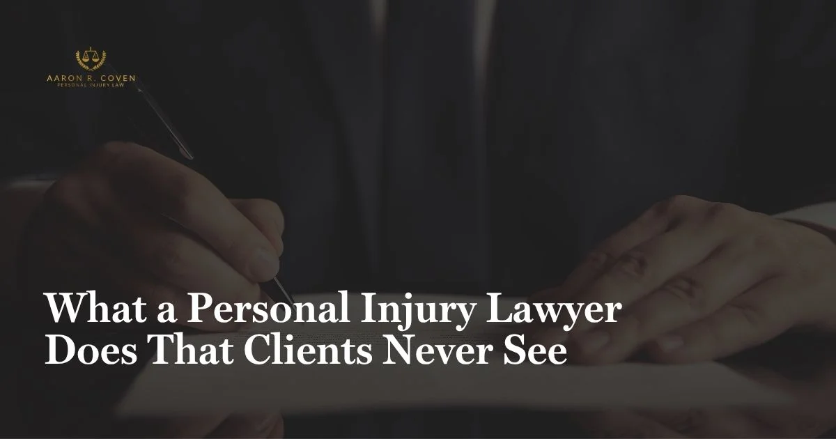 What a Personal Injury Lawyer Does That Clients Never See